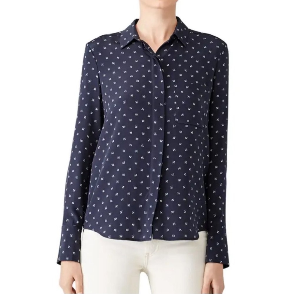 Vince Silk Button Down Shirt